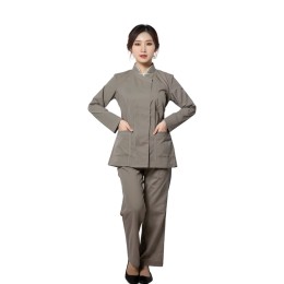 Design Gray Women's Top Customized Double Side Pocket Doctor Nurse Top Clinic Uniform Supplier Nursing Uniform J's Medical NU082 Design Gray Women's Top Customized Double Side Pocket Doctor Nurse Top Clinic Uniform Supplier Nursing Uniform J's Medical NU082